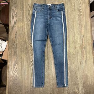 Skinnygirl Womens Broadway High Rise Skinny Jeans Medium Wash Blue Size 27/4